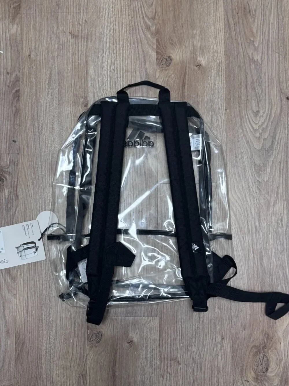 NWT Adidas Clear Backpack PVC Free Unisex  School Bag LP9850 5157378